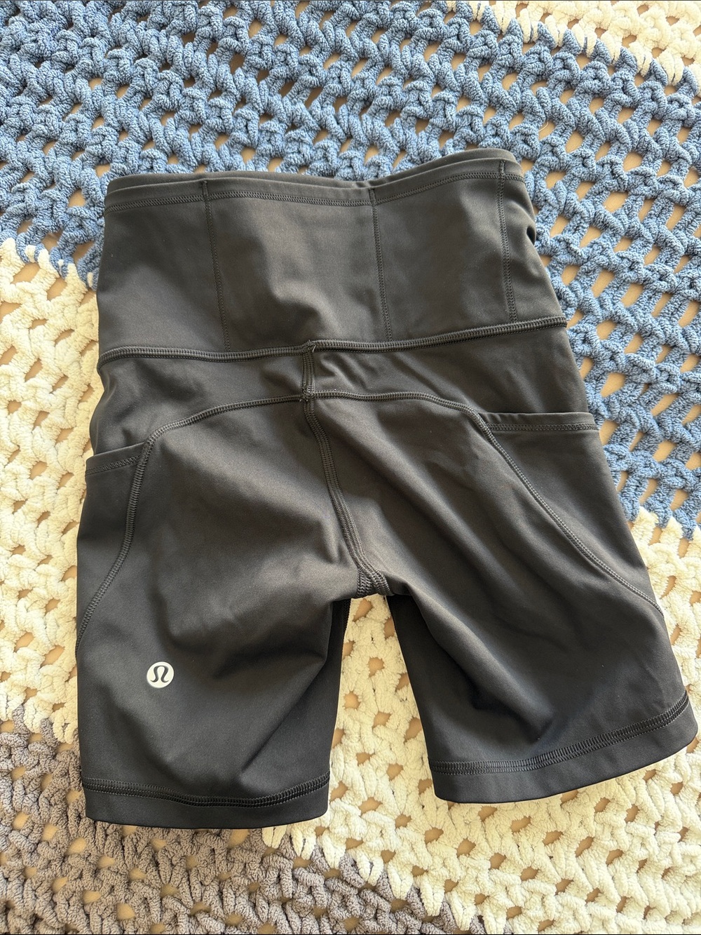 lululemon athletica Black High-Rise Bike Shorts with Side Pockets